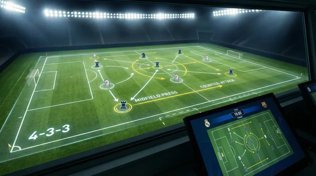 Futbola derību stratēģiju vizualizācija ar analītikas elementiem un koeficientu tabulām