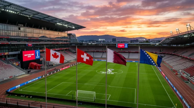 B grupas dalībnieki Pasaules kausā 2026 — Kanāda, Šveice, Katara un Bosnija un Hercegovina