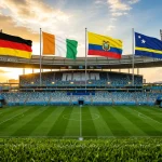 E grupas komandu karogi — Vācija, Kotdivuāra, Ekvadora un Kirasao Pasaules kausa 2026 turnīrā